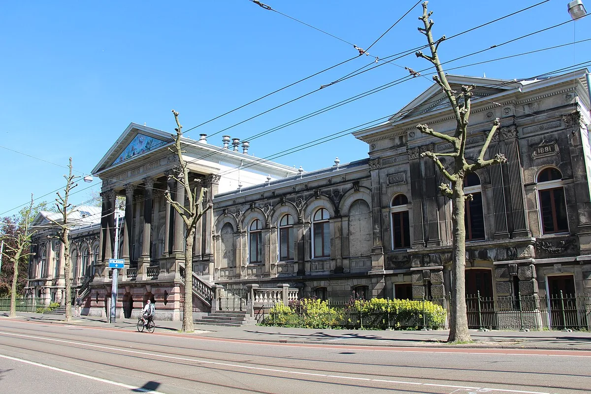 The monumental 1882 facade of the historic ARTIS Aquarium building on Plantage Middenlaan