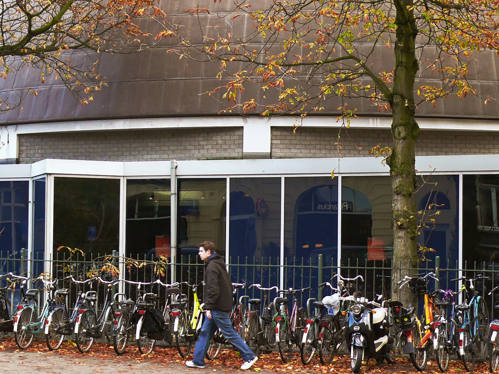 The entrance facade of the ARTIS Planetarium along Plantage Kerklaan in Amsterdam